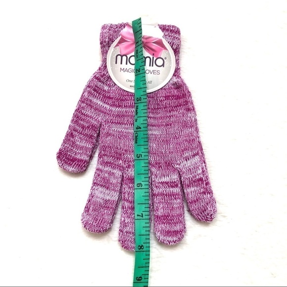 ⭐️ 5 for $25 Marled Pattern Knit MAMIA Ladies Poly Magic Gloves - Picture 6 of 7